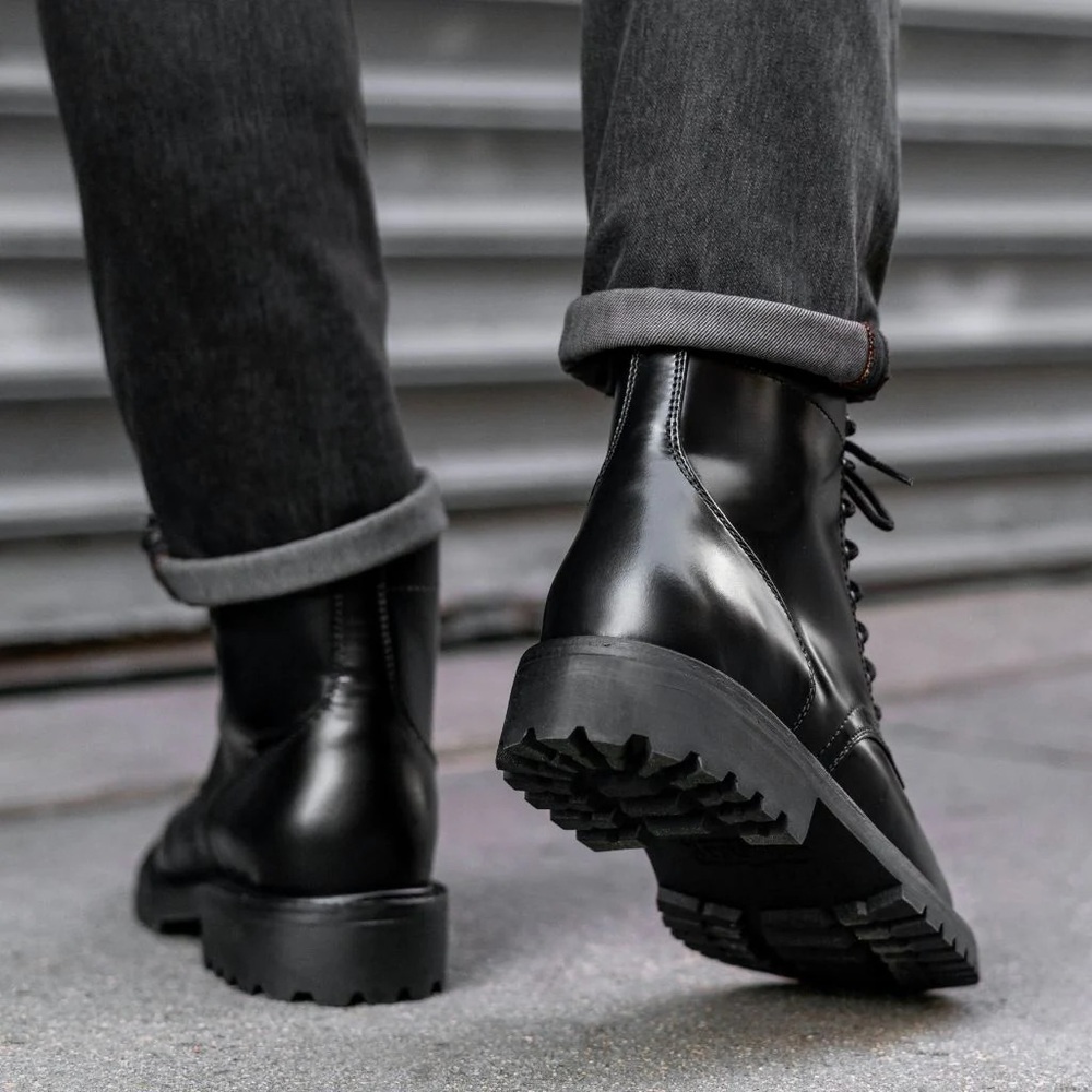 Thursday Black Men's Leather Hero Lace-Up Boots - Picture 3 of 7